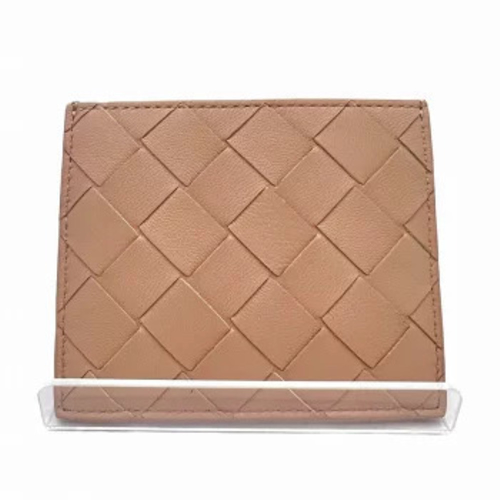 BOTTEGA VENETA Intrecciato Card Case Wallet Beige Cream Pass